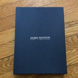 NWOT Harry Winston Black Leather Pad-folio